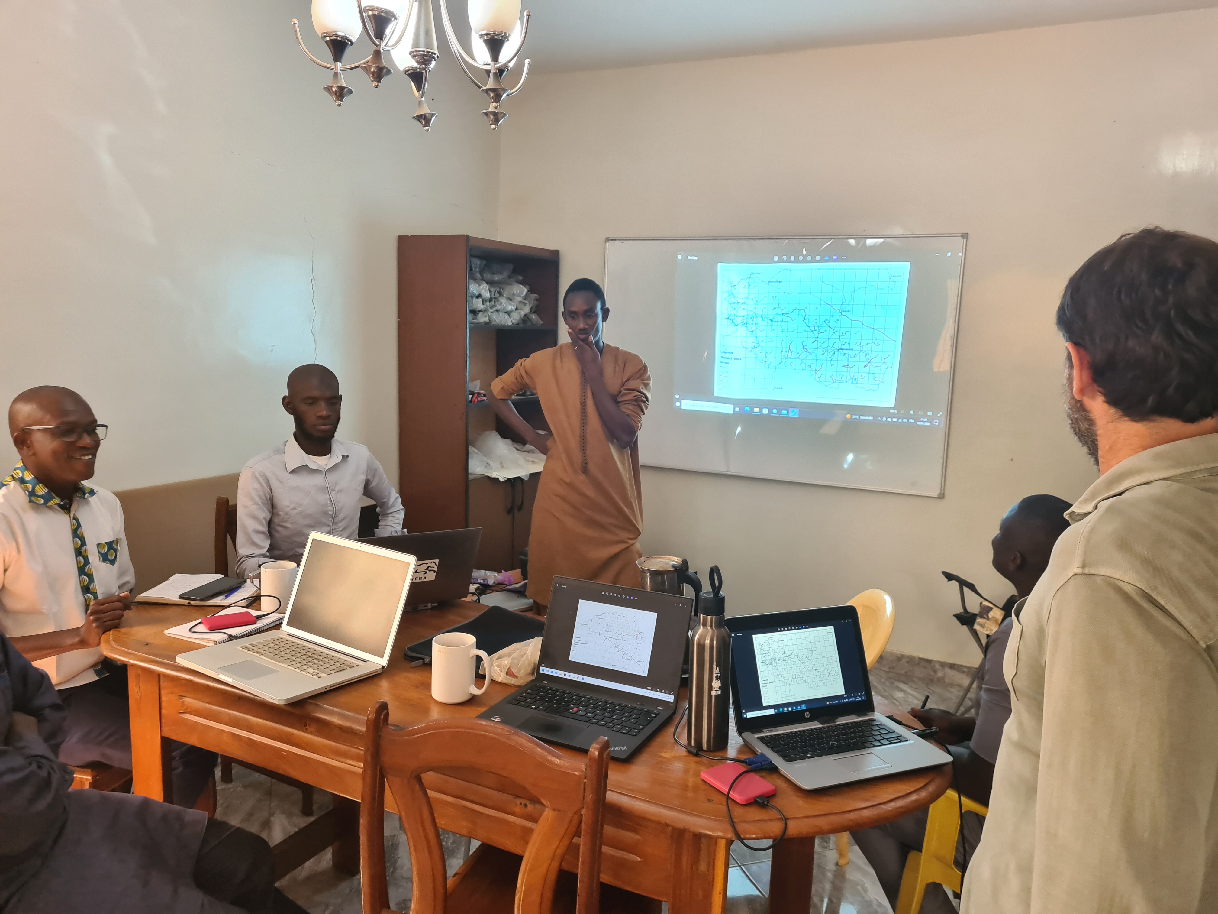 The Panthera Senegal team planning the survey.