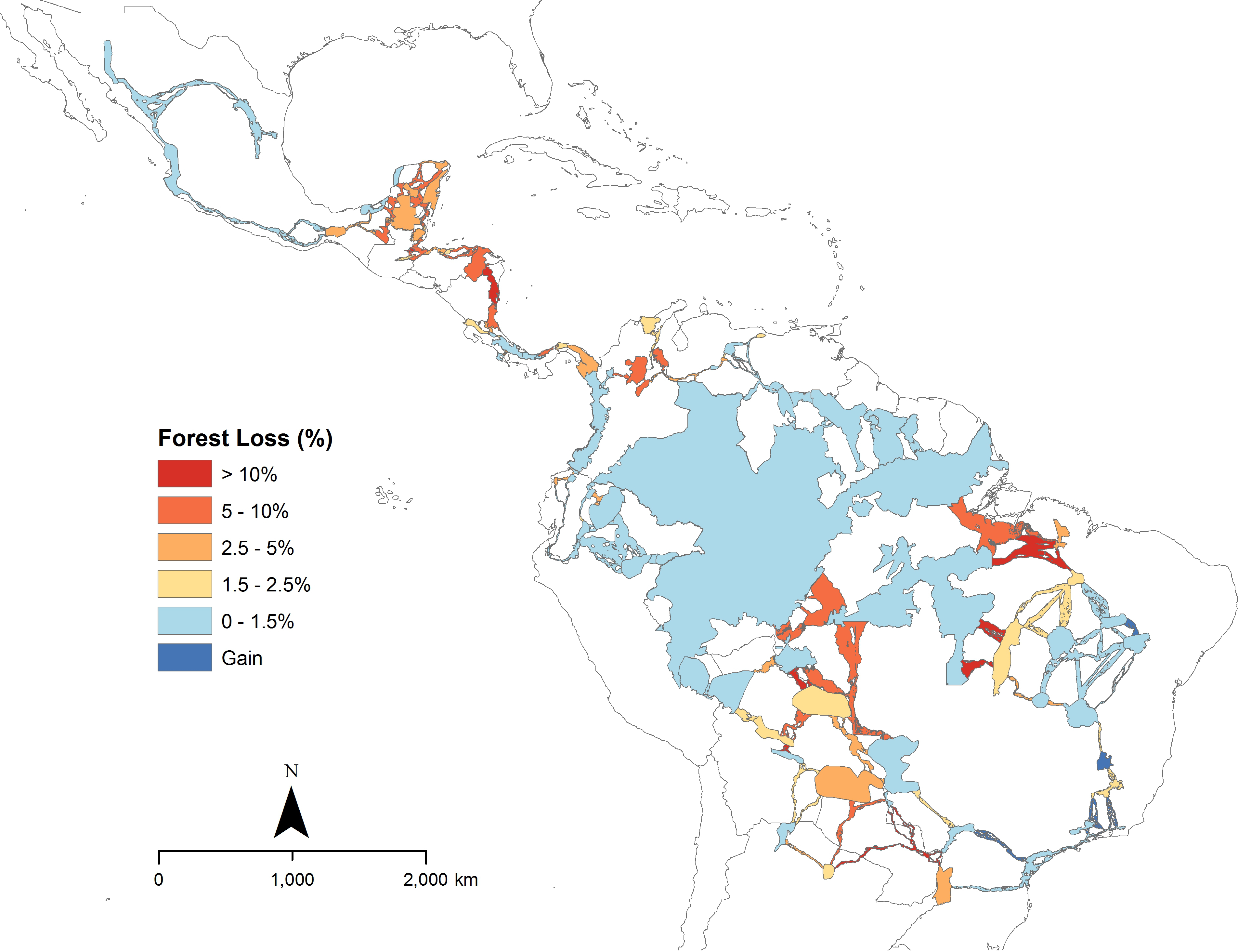 Forest loss map