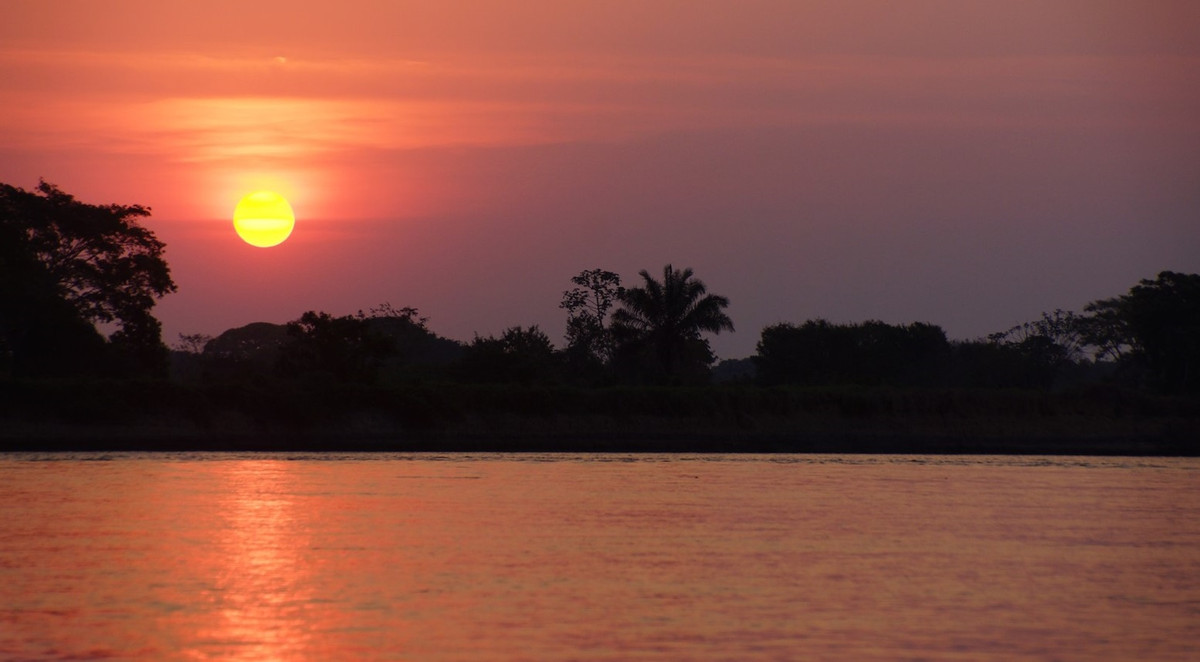 Sunset in the Brazilian Pantanal.