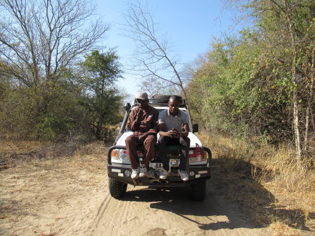 Men on truck