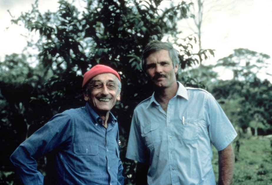 Ted Turner with the late ocean explorer Jacques Cousteau