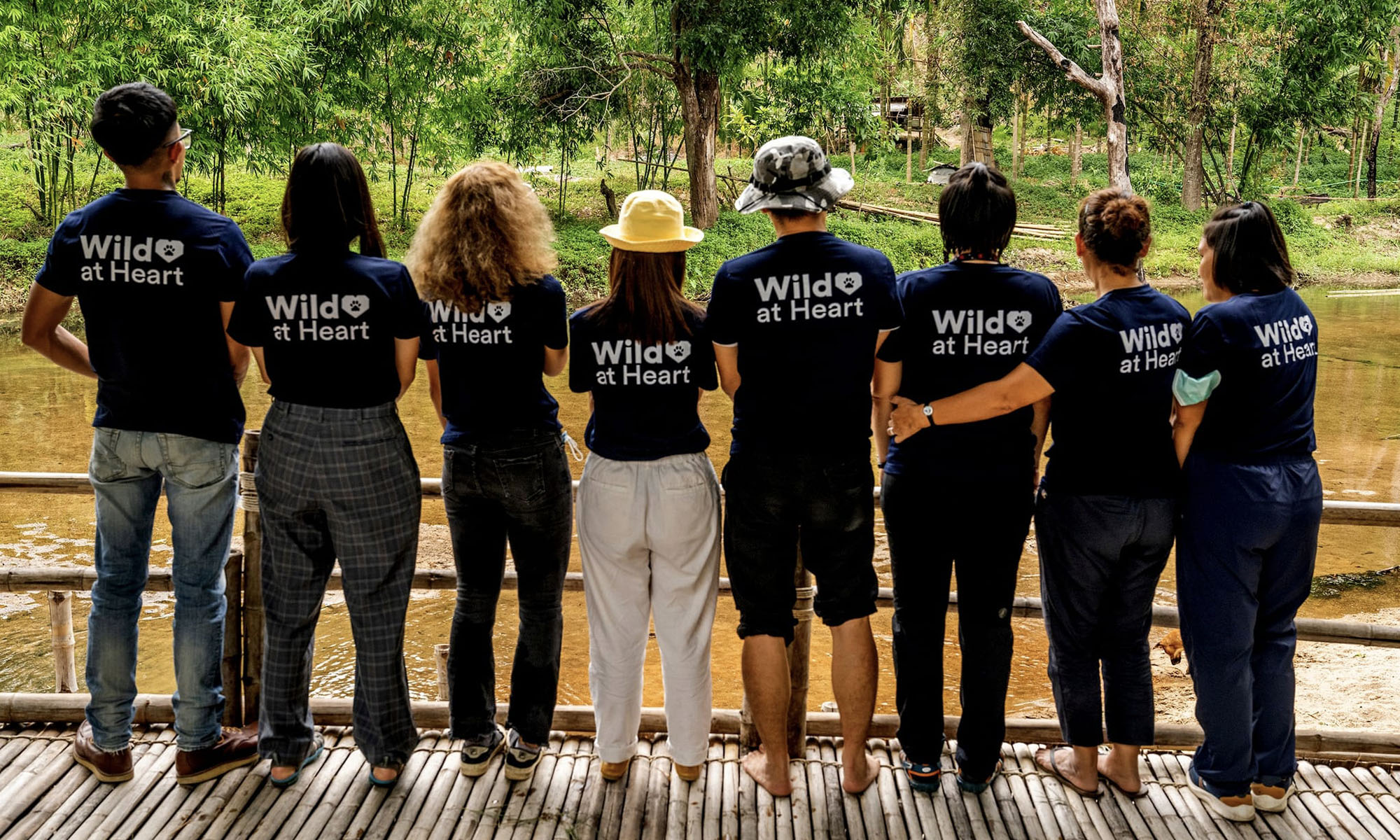 Team Members wearing Wild at Heart T-Shirt