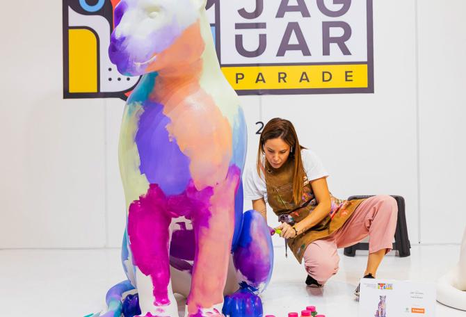 Jaguar Parade sculpture